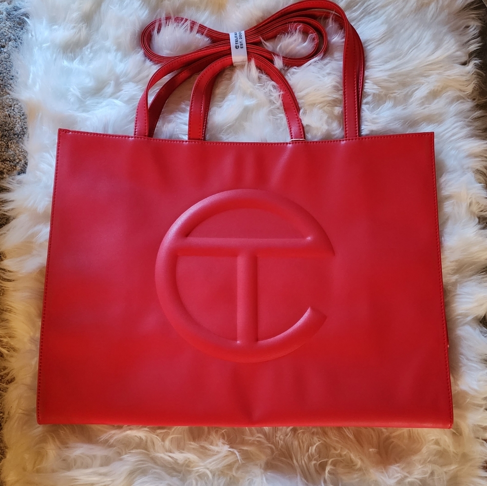 Telfar Large Red Shopping Bag